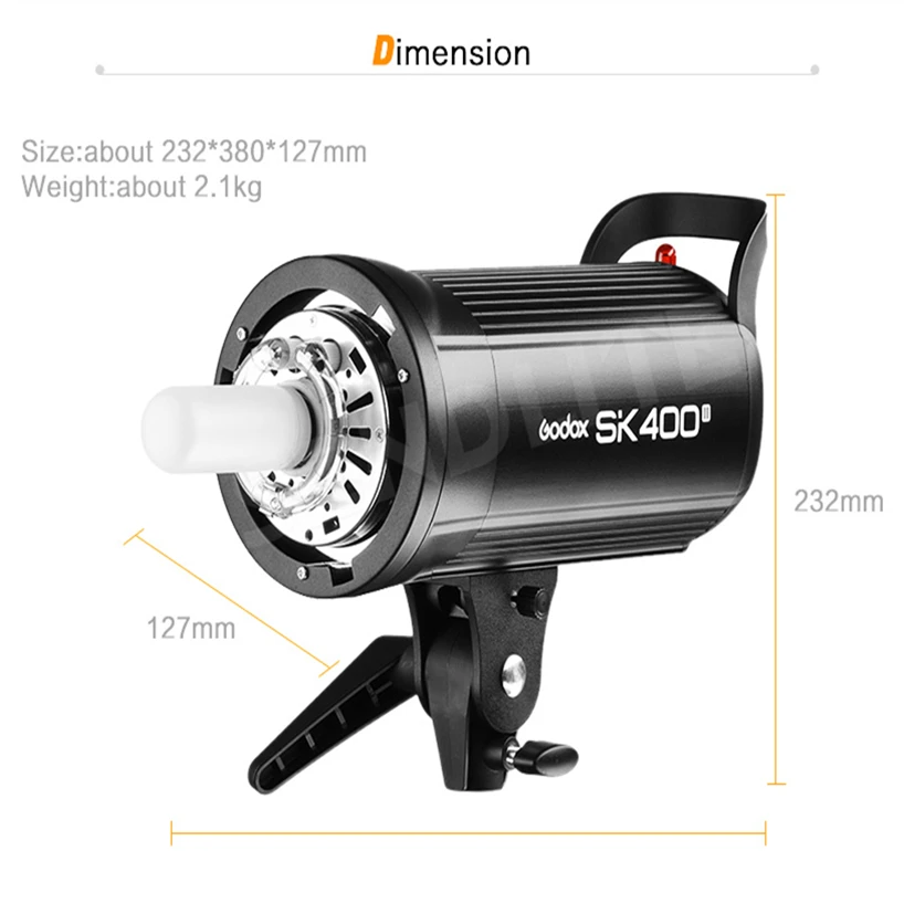 Godox SK400II профессиональная 400Ws студийсветильник вспышка лампа Встроенная GN65 2 4G