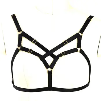 

Women Harness Body Harness Cage Bra Harness Belt Strap Bra Adjust Sexy Bondage Lingerie Dance Top Halter Goth Harness Costume