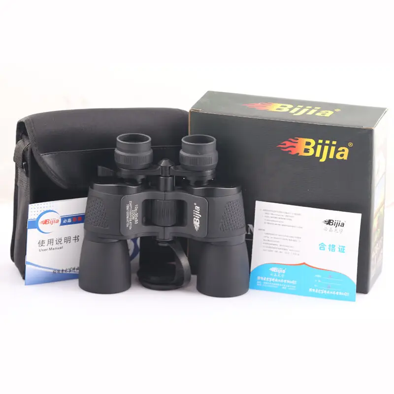 Bijia 10-30x50 бинокль HD Высокая мощность водостойкий зум Binoculo телескоп для охоты Туризм опера очки fernglas teleskop