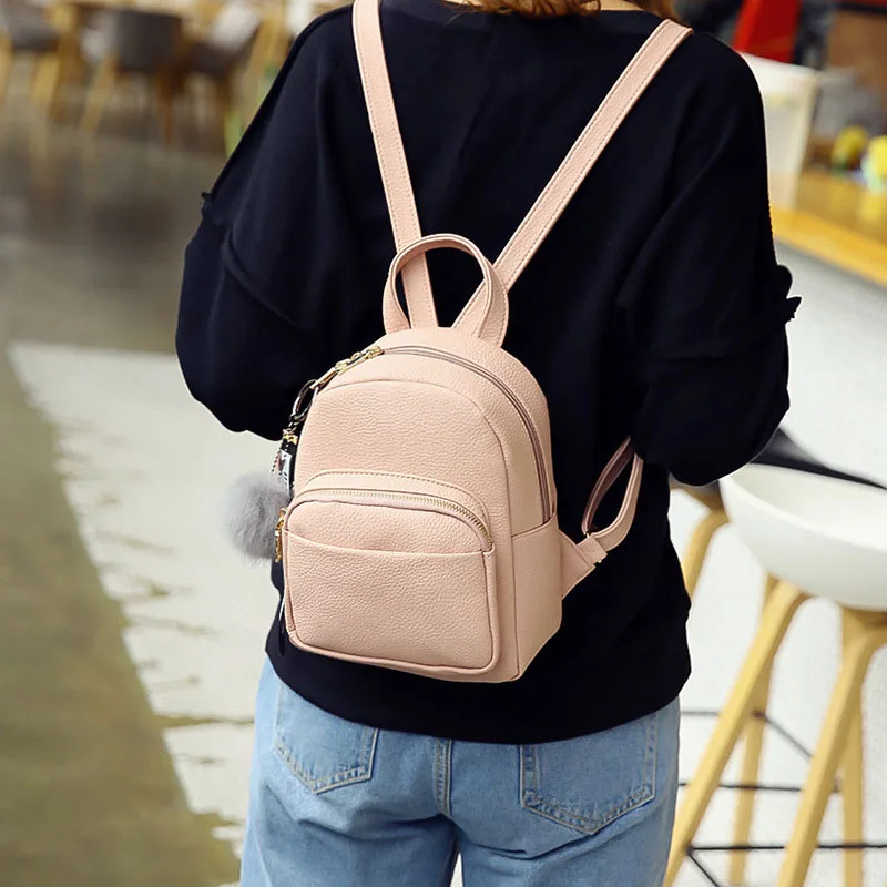 2019 Female Mini Backpacks soft pu leather Students Ball Pendant Shoulder Schoolbags Women Fashion Small Travel Bags 2019 Female Mini Backpacks soft pu leather Students Ball Pendant Shoulder Schoolbags Women Fashion Small Travel Bags
