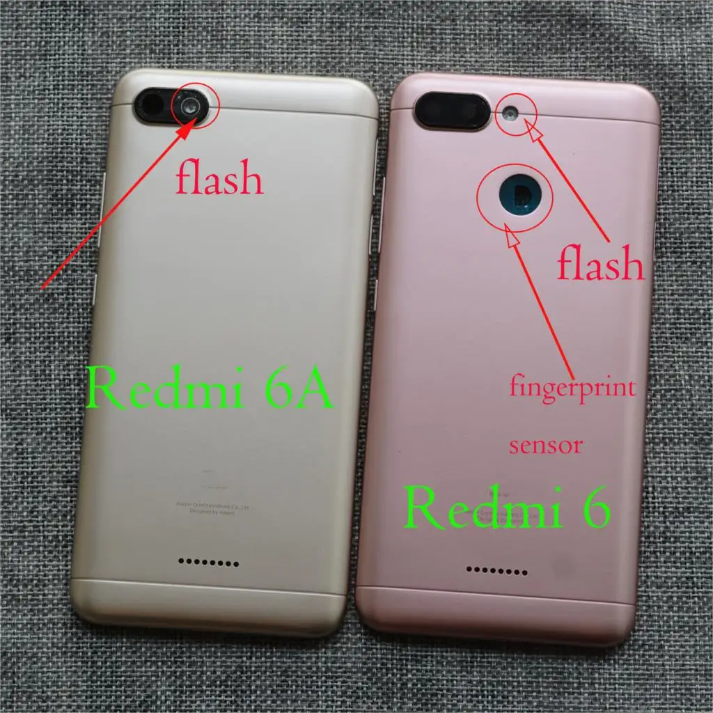 Задняя крышка аккумулятора для Xiaomi Redmi 6A замена корпуса задней двери запасные