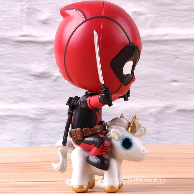 Marvel боевик Дэдпул рисунок верховой езды версия качающейся головой Коллекция Модель игрушка в подарок 13 см