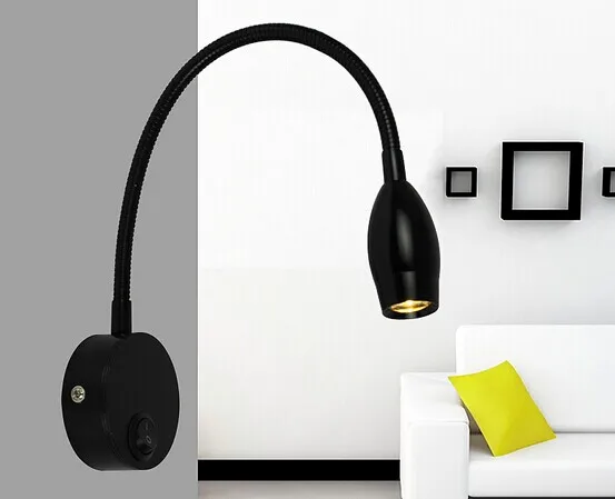 

10pcs New LED spot Lamps 3w led Bedroom Bedside Light Direction Adjustable Reading Lamp Home lighting 3 years warranty time