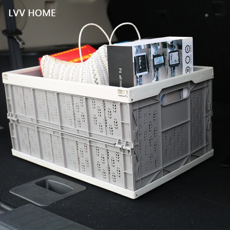 

Multi-function car folding storage box/household Large capacity Hollow design storage basket drain basket