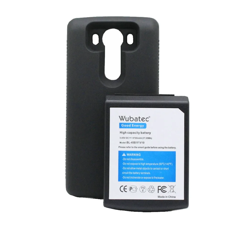 Wubatec 1x9700 mAh BL-45B1F Расширенный Батарея с ТПУ чехол для LG V10 BAK-110 F600 H901 VS990 H960A H968 LS992 H961N H900