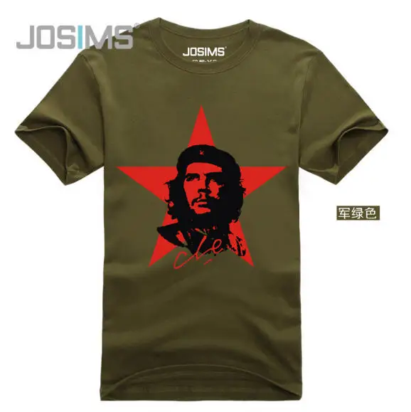 Че Гевары футболка мужские, знаменитый бренд, футболка с коротким рукавом, красный, принт со звездой, Фитнес хлопок Swag футболки A877 - Цвет: 01