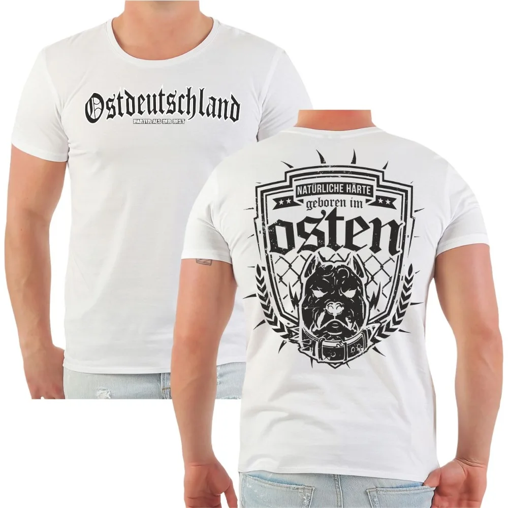 Лидер продаж 2019 летняя мужская футболка модная Ostdeutschland Naturliche Harte Osten DDR Ossis Leipzig