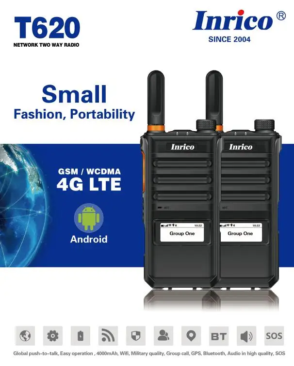 T620 4G две sim карты два передающая радиоустановка иди и болтай walkie talkie “иди WCDMA GPS