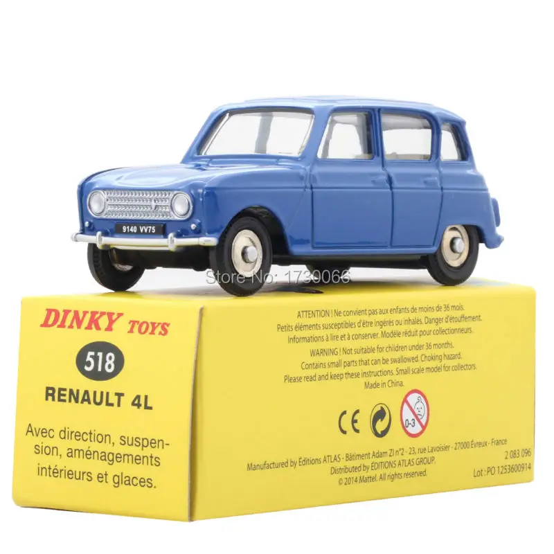 Динки Jouets 518 1:43 Atlas Renault 4L металлического сплава литья под давлением модели автомобиля и Jouets модель для коллекции