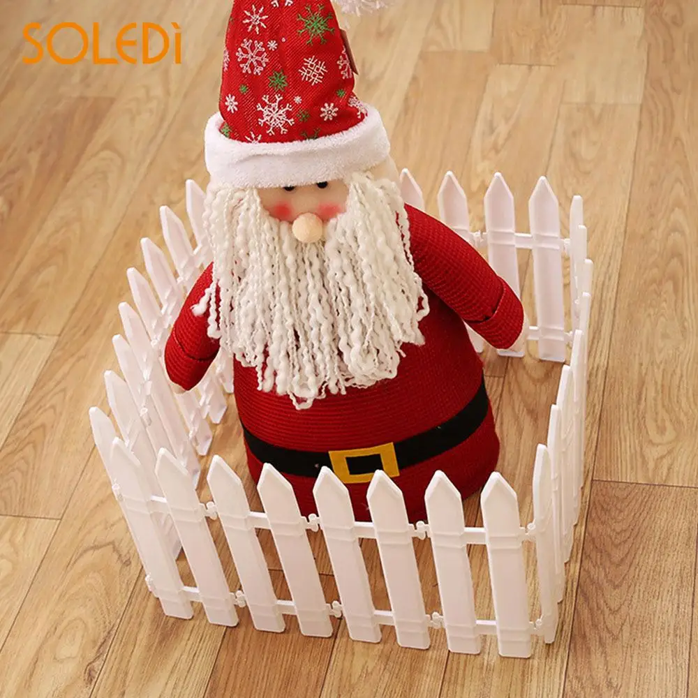 2018 Christmas Decorative Fence Fashion White Christmas ...