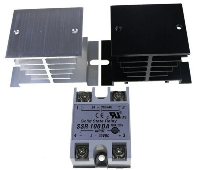

1set Solid State Relay Module SSR-100DA 100A /250V 3-32V DC Input 24 - 380VAC Output