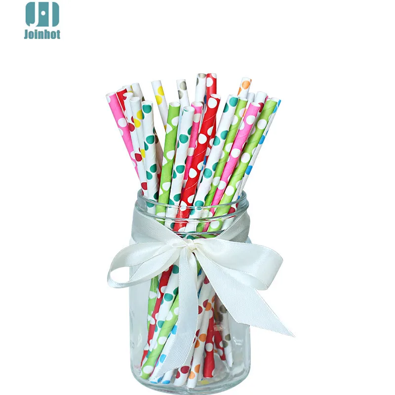 

25pcs/lot spots in random color Christmas Decoration Paper Drinking Straws Christmas Party Suppliers straws