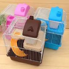 Cage d'alimentation Double niveau souris Hamster Villa maison pour enfants, jouet de coopération/développement des Relations interpersonnelles