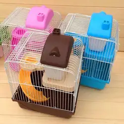 Cage d'alimentation Double niveau souris Hamster Villa maison pour enfants, jouet de coopération/développement des Relations interpersonnelles 