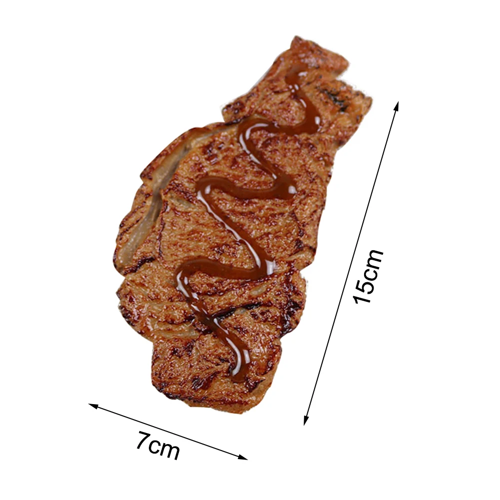 

Artificial Cooked Steak Faux Simulation Meat Food Home Party Kitchen Cabinet Desk Decoration Photography Props