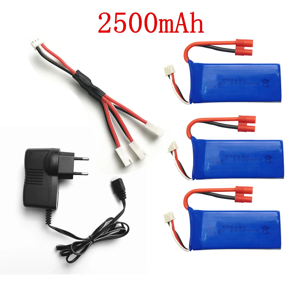 Saleaman 7 4 v 2500 мАч для Syma X8C X8W X8G X8HC X8HW X8HG части Зарядное устройство аккумулятора