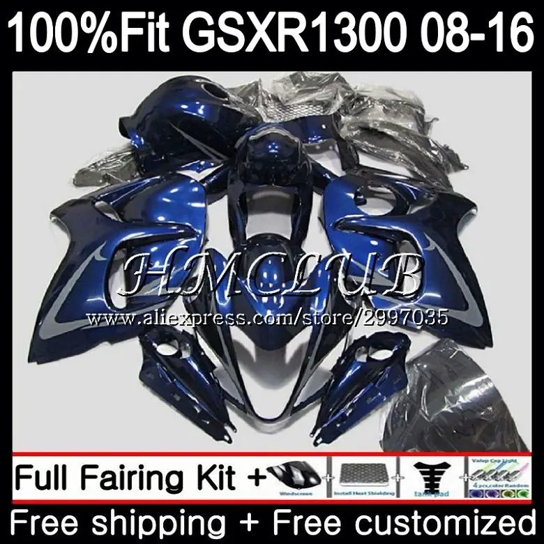 Инъекции для SUZUKI Hayabusa GSXR1300 2008 2013 40HC. 24 GSX-R1300 GSXR 1300 08 13, 14, 15, 16 лет голубой обтекатель