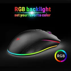 RGB игровая мышь проводная USB светодио дный мыши с подсветкой 4000 dpi Регулируемая оптическая геймерская мышь для профессионалов FPS Gamer PUBG PC
