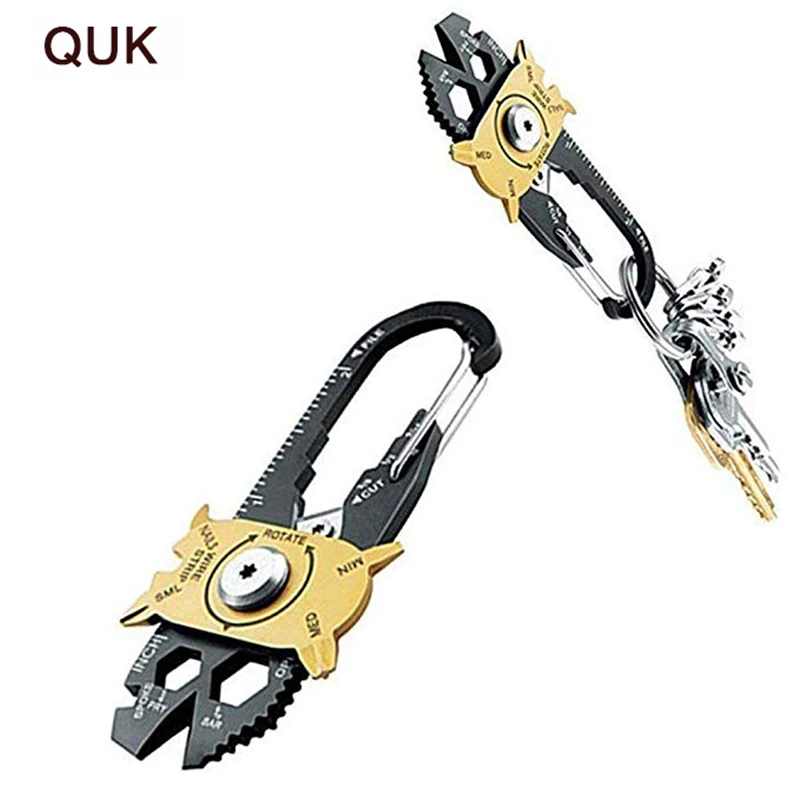 

QUK Wrench 20in1 Multi-function Combination Tool Stainless Steel Screwdriver EDC Outdoor Portable Gadget 1/2 1/4 3/8 Hex Spanner