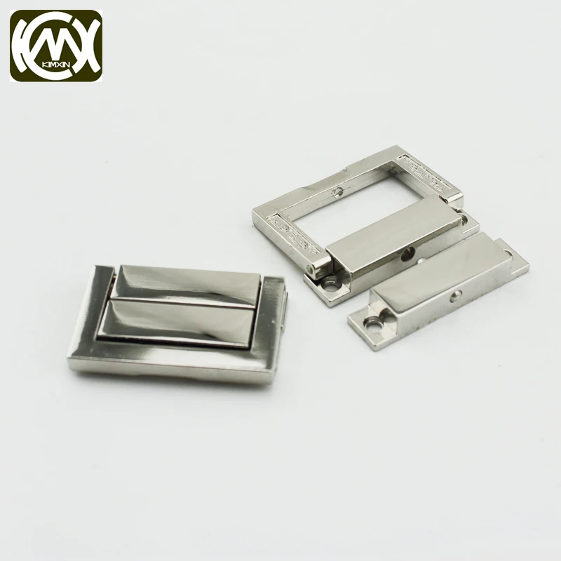 10 packages of silver lock and screw wooden box lock for high grade zinc alloy electroplating environmental and parcel post