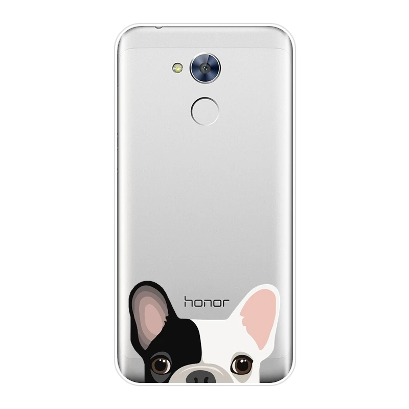 Чехол для телефона силиконовый Huawei Honor 4C 5C 6C 6A Pro мопса французского бульдога