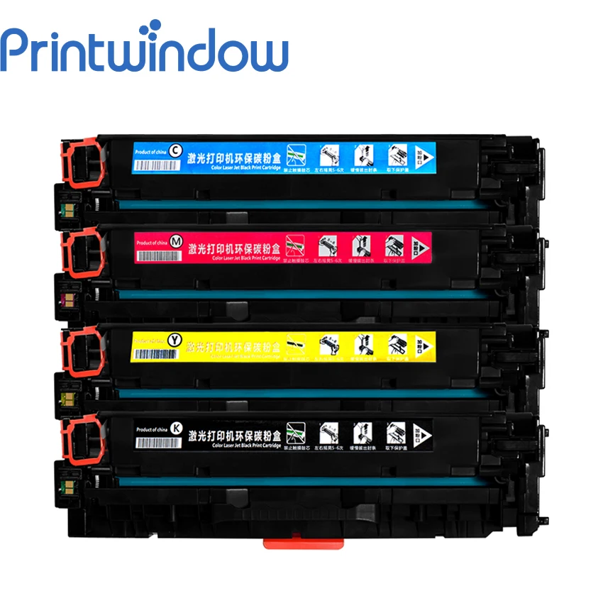 

Printwindow Compatible Toner Cartridge CE410A CE411A CE412A CE413A for HP LaserJet400 Color M451DN/M451DW/451NW 4X/Set