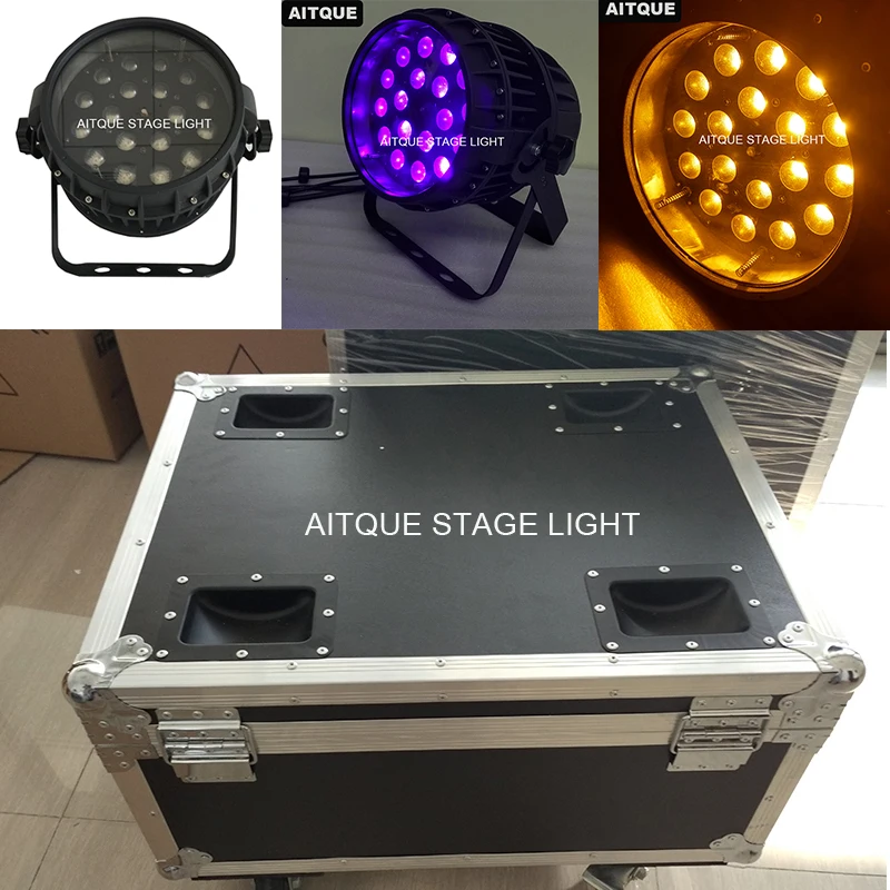 

(12lot/CASE)Outdoor dmx waterproof par led rgbwa uv zoom 18x18 w 6in1 rgbwa uv led par light dj par 64 flight case