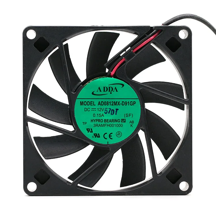 Оригинальный Для ADDA AD0812MX D91GP 8015 12 В 0.15A 2 провода ультра тонкий бесшумный тихий