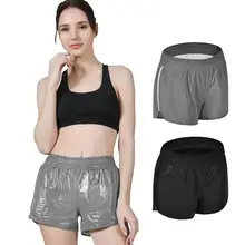 Женский спортивный фитнес шорты для йоги легкие светоотражающие шорты женские спортивные шорты для бега