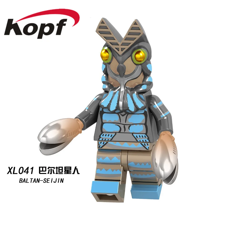

Building Blocks Japan Comic Series UItraman Baltan-seijin Baltan seijin Cyclops Omino Snake Figures Gift Toys For Children XL041