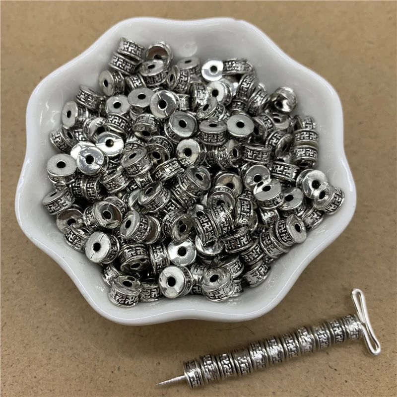 

30pcs 6x6mm Alloy Spacer Beads Cap Jewelry Findings Charms Spacer Beads For Jewelry Making Necklace Bracelets Accessories