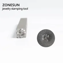 ZONESUN Customize Jewelry Buckle Mark Stamp Tool Gold Sterling Silver Ring Bracelet Earring Metal Steel Punch Mold