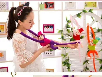 

cute monkey long arms creative hat and coat cloth monkey plush toy one lot/ 10 pieces toys ,Christmas gift h146