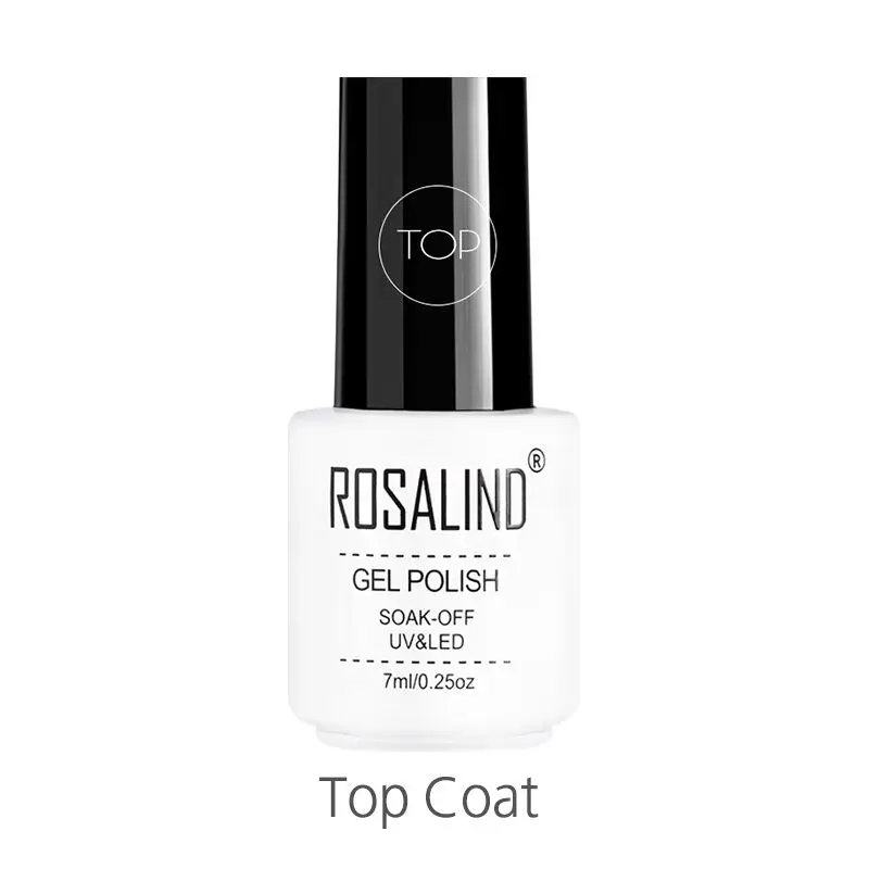 Гель-лак для ногтей ROSALIND Art vernis Полупостоянный УФ-белый флакон впитывается для маникюра ногтей арт Гибридный гвоздь гель - Цвет: TOP COAT