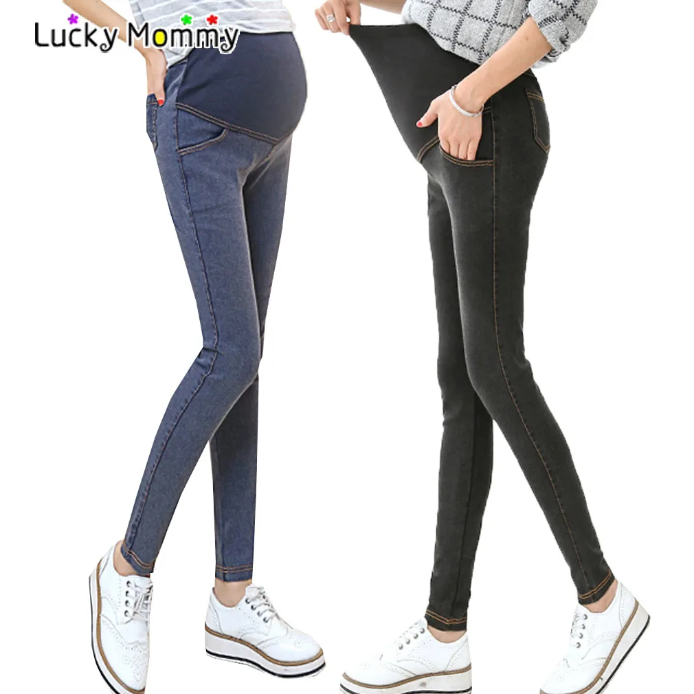 2017 Elastic Waist Maternity Jeans Denim Pants for Pregnancy Maternity Clothes for Pregnant