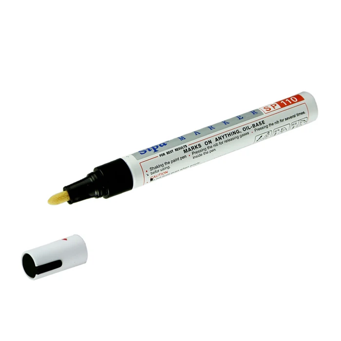 Горячая Перманентный водонепроницаемый диск для балансировки шин металлическая краска маркировочная ручка маркер Мотор велосипед подарок Aug 1 - Цвет: BLACK