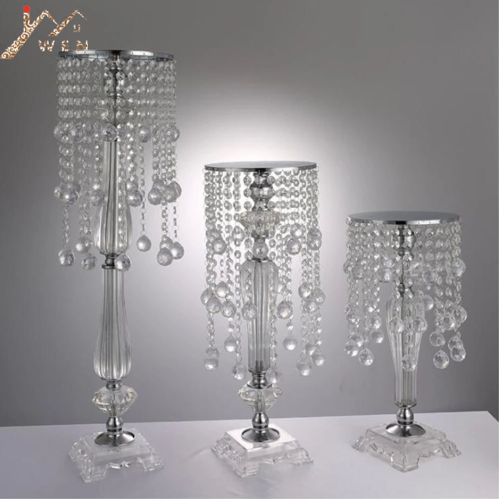 US $335.49 10 Acrylic Flower Vases 73cm Wedding Table Centerpieces Metal Floral Stands Rack Event Party Road Lead Party Decoration