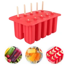 Силиконовая форма для мороженого с 10 футлярами