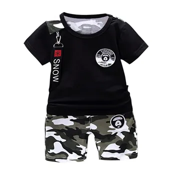 

Baby Boy Casual Short Sleeve T-shirt Camouflage Shorts Pants 2Pcs Outfits Summer Kids Set Newest