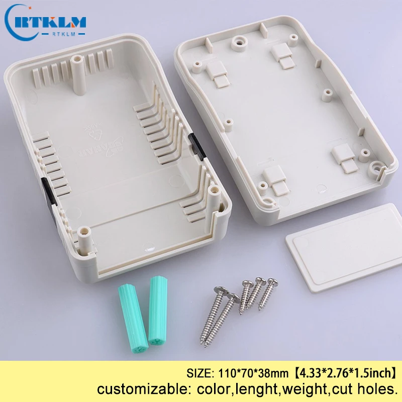 Wall mount plastic enclosure junction box abs plastic electronics project box diy instrument case housing products 110*70*38mm