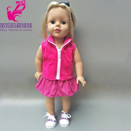 Милая Кукла Плюшевая Одежда Набор для куклы 18 дюймов 45 см Девочка Одежда для куклы кукла головная повязка аксессуар - Цвет: Цвет: желтый