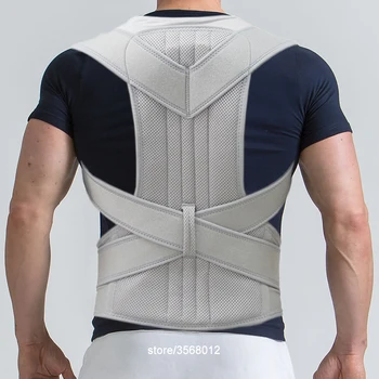 Hot Breathable Orthopedic Shoulder Back Spine Posture Corrector Support Belt Walking Standing Sitting Posture Corrector Belt Men