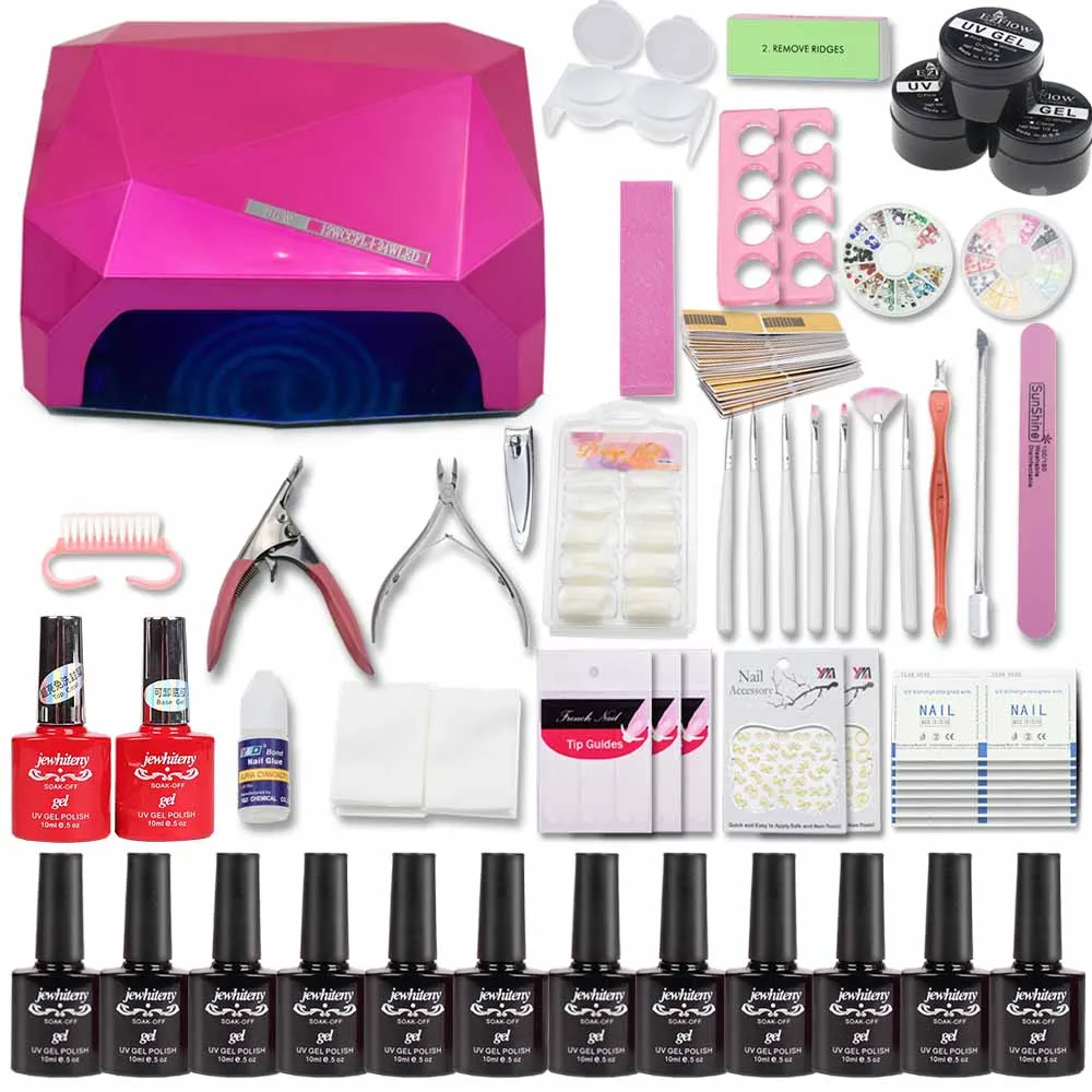 Timistory 36 48w Uv Led Lamp Nail Set 12 Color Acrylic Kits Timistory 36 48w Uv Led Lamp Nail Set 12 Color Acrylic Kits