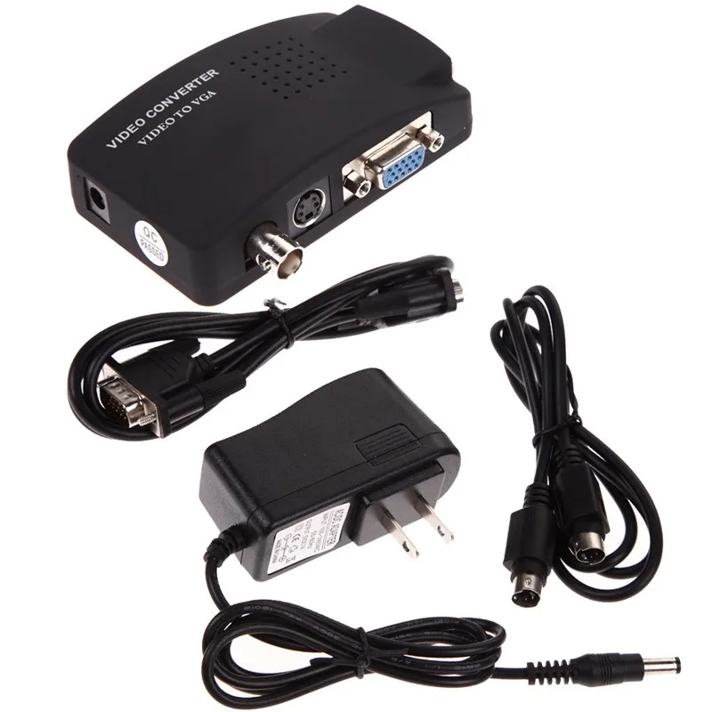 High resolutcin Video S Video BNC To VGA Converter Adapter font b cable b font CRT