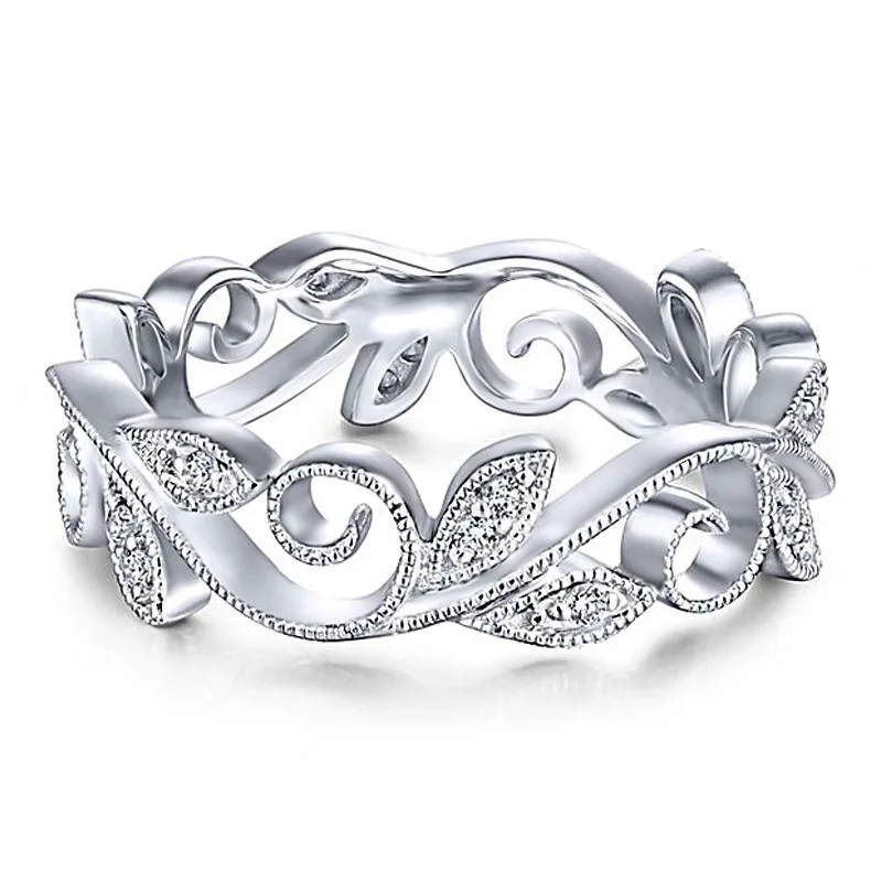 Модное роскошное Брендовое свадебное серебряное кольцо с кристаллами для женщин, обручальное Золотое кольцо с кубическим цирконием, ювелирное изделие - Цвет основного камня: 14858