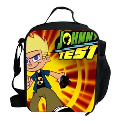 Бесплатная доставка сумки обед для мальчиков школьная коробка для обеда мультфильм Джонни Тесты дизайн Ланчбокс тепловой изолировать
