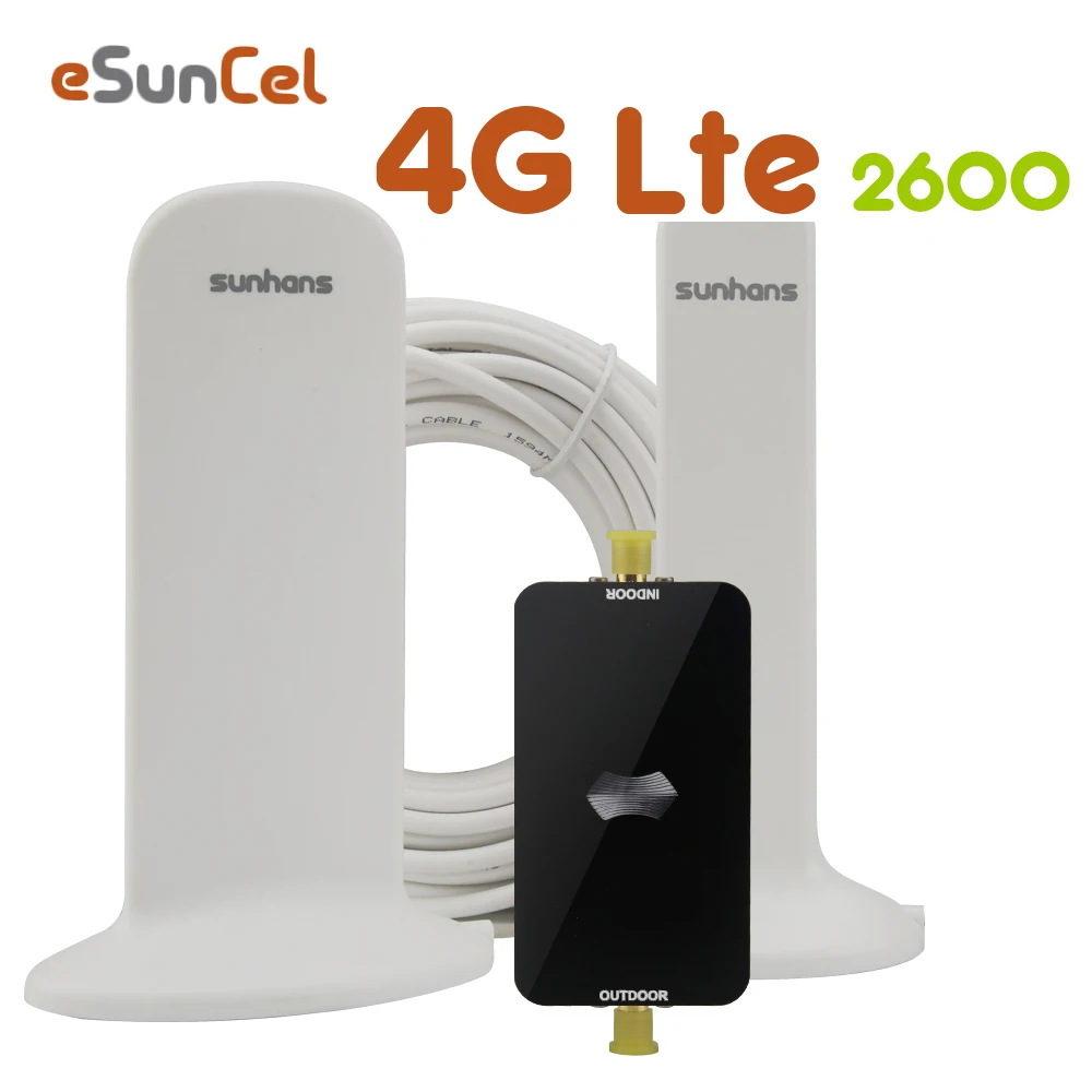 

Shunhans 4g LTE Repeater LTE 2600 Band 7 Mobile Phone Signal Booster LTE Cellphone Cellular Amplifier Antenna Set AGC 4G Booster