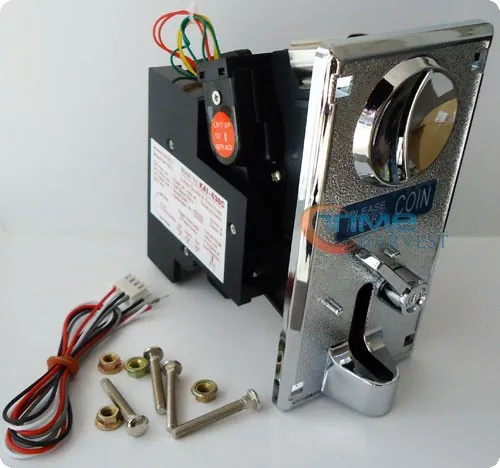

Advanced CPU comparable Coin Selector/zinc alloy silver front plate Acceptor for arcade game cabinet/Coin operator amusement