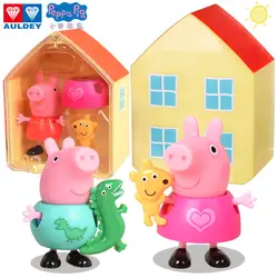 Подлинный Peppa Pig-маленький домик Peppa Geroge's, маленький домик с пижамой для смены, детская игрушка, подарок на Рождество, день рождения