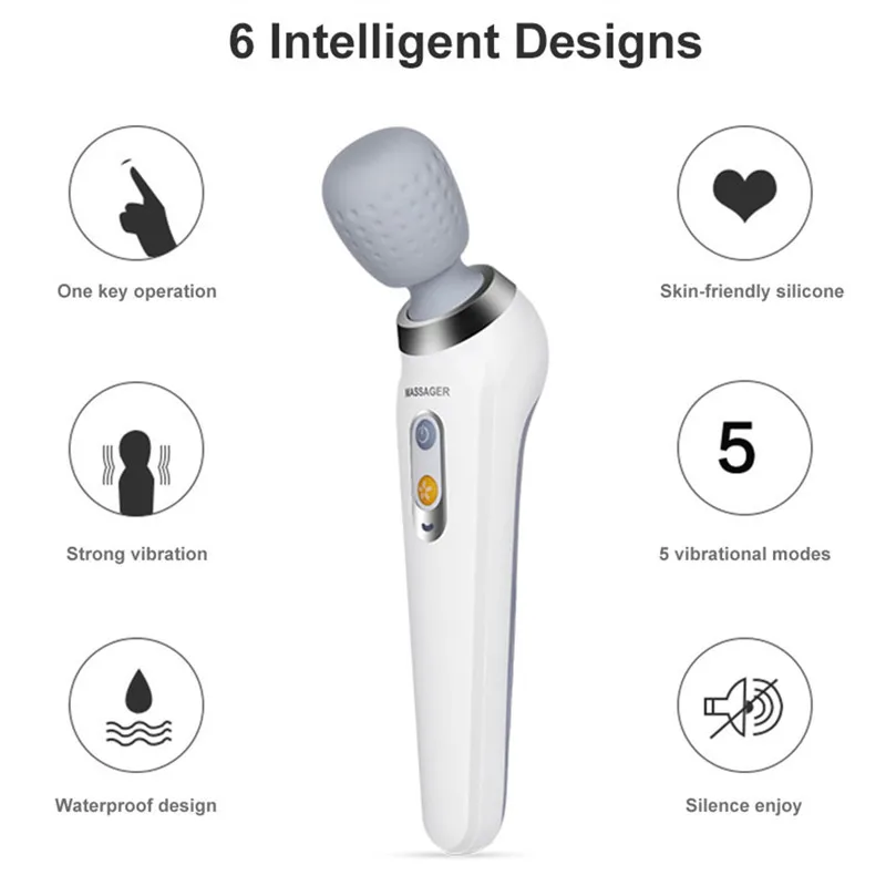 Good Healthy Powerful Wand Massager Cordless Massager for Muscles Handheld Deep Tissue